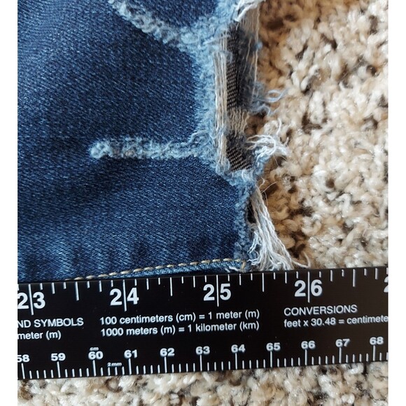 Judy Blue Jeans Womens 1/25 26x25 Skinny Fit Blue Distressed Whiskered Stretch - Picture 11 of 11